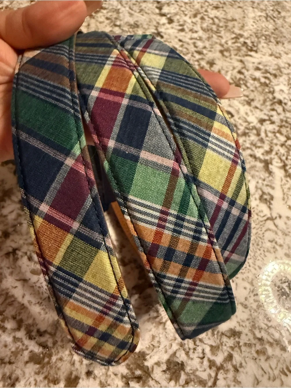 Polo Golf Ralph Lauren Men’s Plaid Belt Size 42 NWT Multicolor Leather